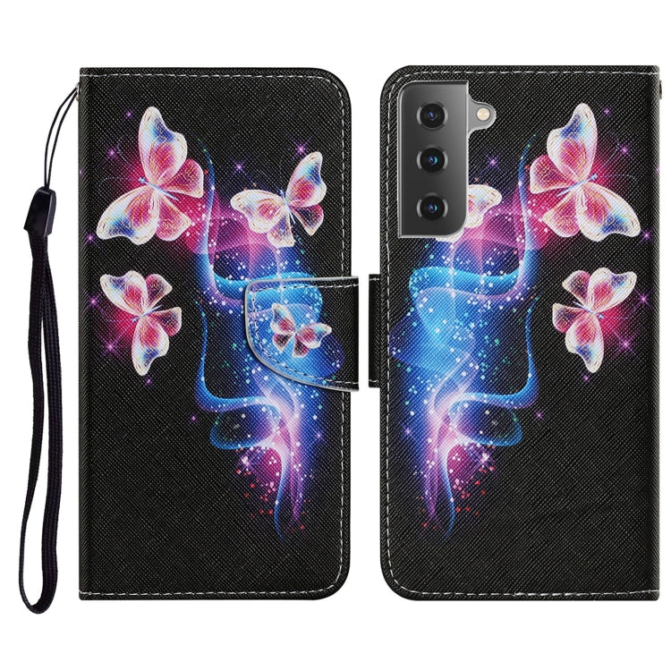 Coloured Drawing Pattern Horizontal Flip PU Leather Case with Holder & Card Slots & Wallet & Lanyard, For Samsung Galaxy S21 FE