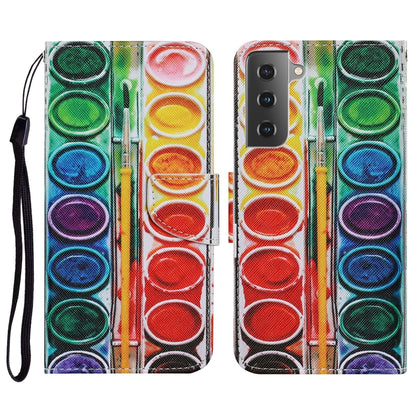 Coloured Drawing Pattern Horizontal Flip PU Leather Case with Holder & Card Slots & Wallet & Lanyard, For Samsung Galaxy S21 FE