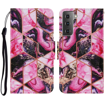 Coloured Drawing Pattern Horizontal Flip PU Leather Case with Holder & Card Slots & Wallet & Lanyard, For Samsung Galaxy S21 FE