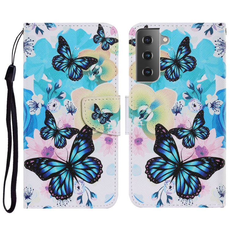 Coloured Drawing Pattern Horizontal Flip PU Leather Case with Holder & Card Slots & Wallet & Lanyard, For Samsung Galaxy S21 FE