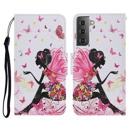 Coloured Drawing Pattern Horizontal Flip PU Leather Case with Holder & Card Slots & Wallet & Lanyard, For Samsung Galaxy S21 FE
