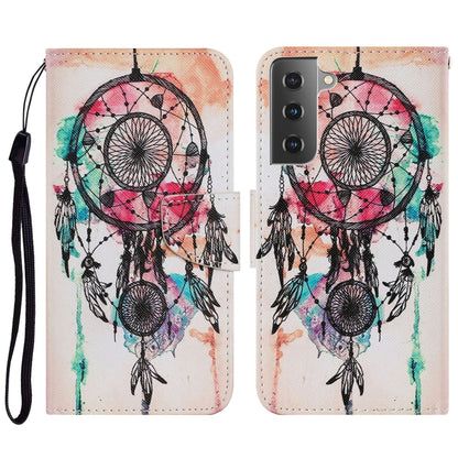 Coloured Drawing Pattern Horizontal Flip PU Leather Case with Holder & Card Slots & Wallet & Lanyard, For Samsung Galaxy S21 FE