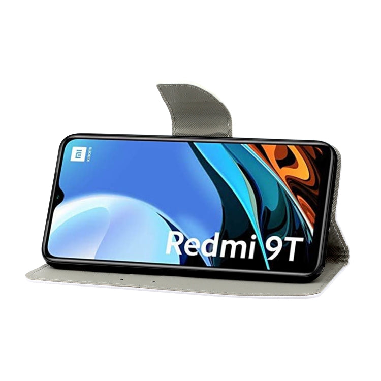 Coloured Drawing Pattern Horizontal Flip PU Leather Case with Holder & Card Slots & Wallet & Lanyard, For Xiaomi Redmi 9T
