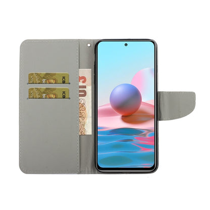 Coloured Drawing Pattern Horizontal Flip PU Leather Case with Holder & Card Slots & Wallet & Lanyard, For Xiaomi Redmi Note 10 4G