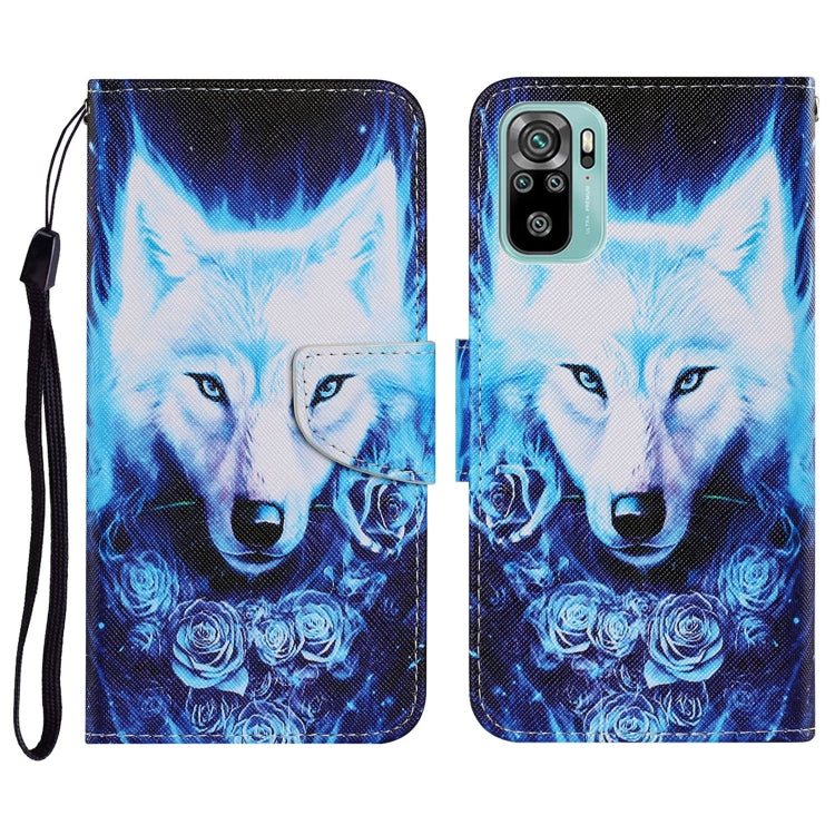 Coloured Drawing Pattern Horizontal Flip PU Leather Case with Holder & Card Slots & Wallet & Lanyard, For Xiaomi Redmi Note 10 4G