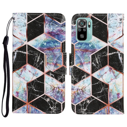 Coloured Drawing Pattern Horizontal Flip PU Leather Case with Holder & Card Slots & Wallet & Lanyard, For Xiaomi Redmi Note 10 4G