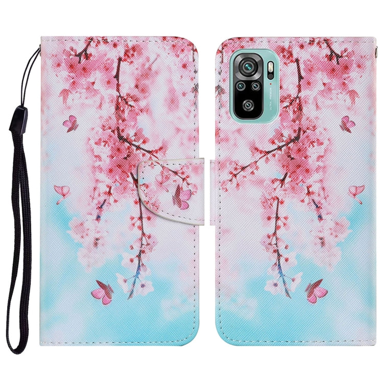 Coloured Drawing Pattern Horizontal Flip PU Leather Case with Holder & Card Slots & Wallet & Lanyard, For Xiaomi Redmi Note 10 4G