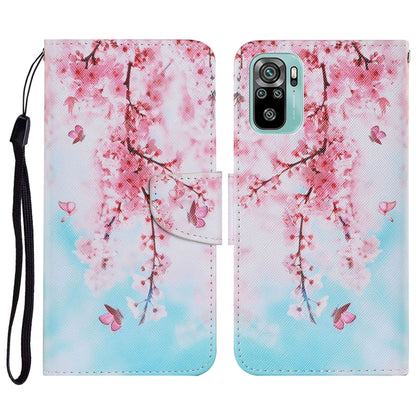 Coloured Drawing Pattern Horizontal Flip PU Leather Case with Holder & Card Slots & Wallet & Lanyard, For Xiaomi Redmi Note 10 4G