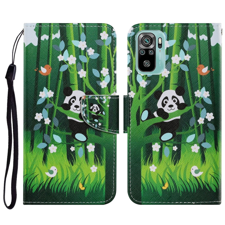 Coloured Drawing Pattern Horizontal Flip PU Leather Case with Holder & Card Slots & Wallet & Lanyard, For Xiaomi Redmi Note 10 4G