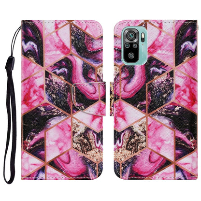 Coloured Drawing Pattern Horizontal Flip PU Leather Case with Holder & Card Slots & Wallet & Lanyard, For Xiaomi Redmi Note 10 4G