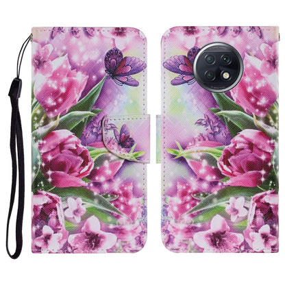 Coloured Drawing Pattern Horizontal Flip PU Leather Case with Holder & Card Slots & Wallet & Lanyard, For Xiaomi Redmi Note 9T