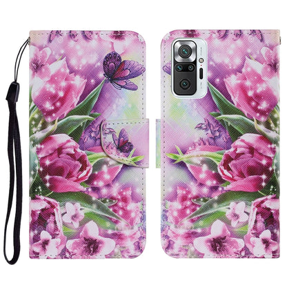 Coloured Drawing Pattern Horizontal Flip PU Leather Case with Holder & Card Slots & Wallet & Lanyard, For Xiaomi Redmi Note 10 Pro