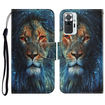 Coloured Drawing Pattern Horizontal Flip PU Leather Case with Holder & Card Slots & Wallet & Lanyard, For Xiaomi Redmi Note 10 Pro