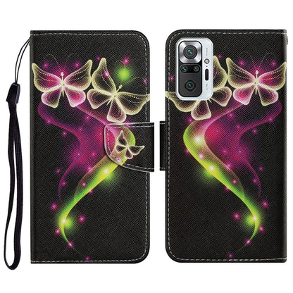 Coloured Drawing Pattern Horizontal Flip PU Leather Case with Holder & Card Slots & Wallet & Lanyard, For Xiaomi Redmi Note 10 Pro