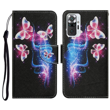 Coloured Drawing Pattern Horizontal Flip PU Leather Case with Holder & Card Slots & Wallet & Lanyard, For Xiaomi Redmi Note 10 Pro