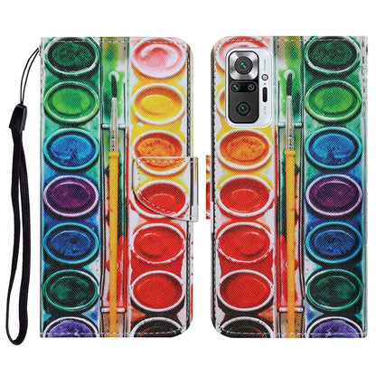 Coloured Drawing Pattern Horizontal Flip PU Leather Case with Holder & Card Slots & Wallet & Lanyard, For Xiaomi Redmi Note 10 Pro