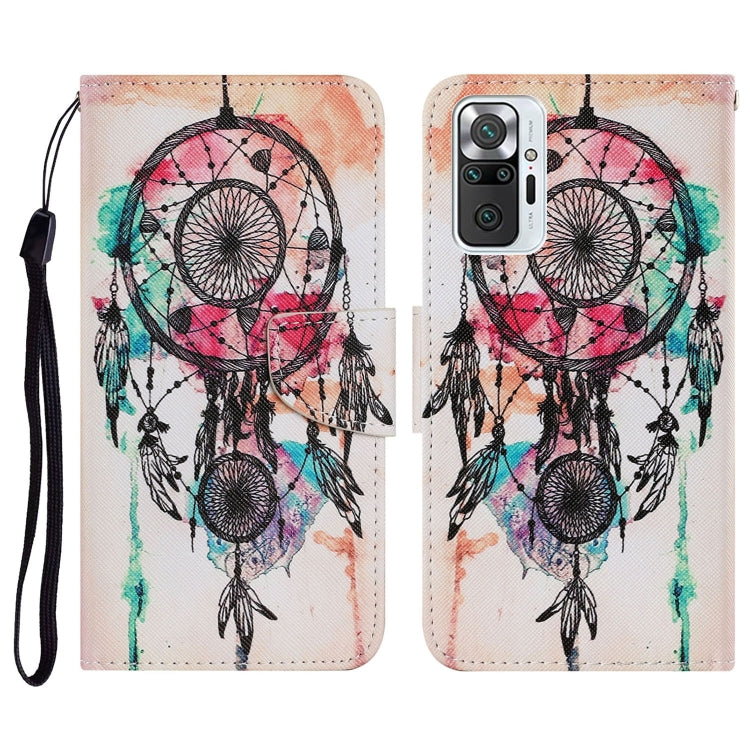 Coloured Drawing Pattern Horizontal Flip PU Leather Case with Holder & Card Slots & Wallet & Lanyard, For Xiaomi Redmi Note 10 Pro