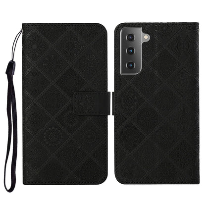 Ethnic Style Embossed Pattern Horizontal Flip Leather Case with Holder & Card Slots & Wallet & Lanyard, For Samsung Galaxy S21 FE, For Samsung Galaxy A52 5G / 4G, For Samsung Galaxy A72 5G / 4G