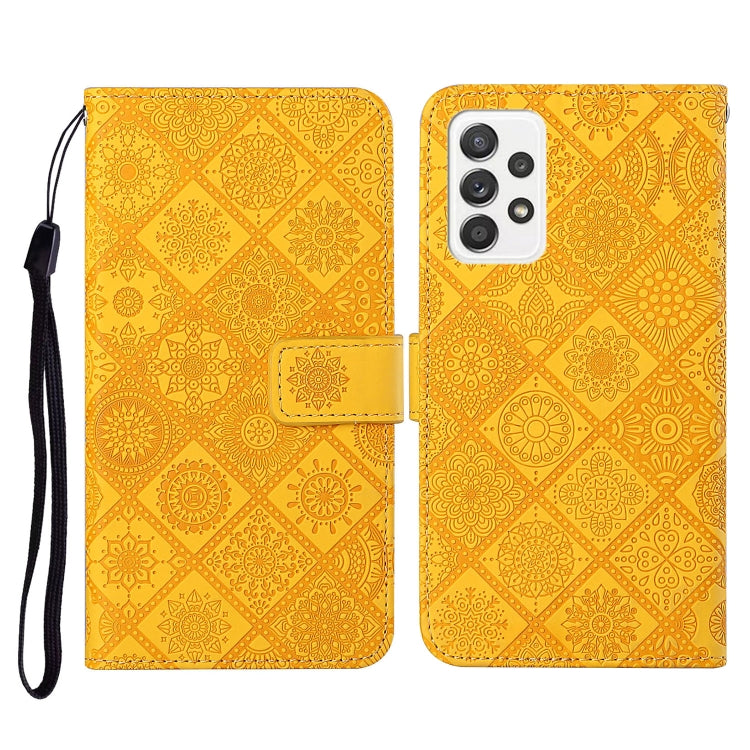 Ethnic Style Embossed Pattern Horizontal Flip Leather Case with Holder & Card Slots & Wallet & Lanyard, For Samsung Galaxy S21 FE, For Samsung Galaxy A52 5G / 4G, For Samsung Galaxy A72 5G / 4G