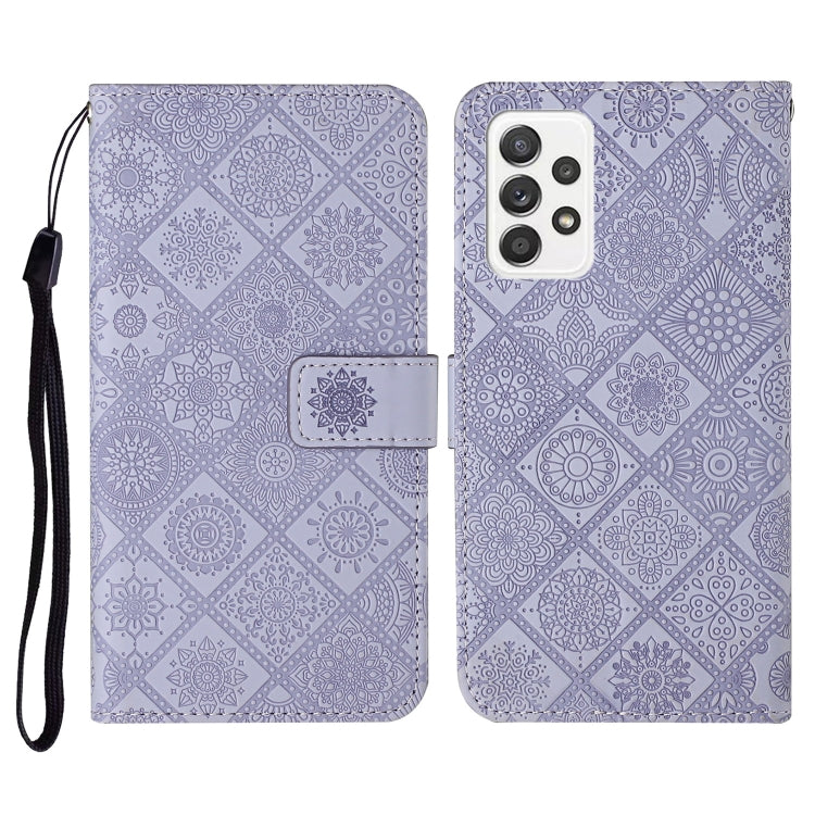 Ethnic Style Embossed Pattern Horizontal Flip Leather Case with Holder & Card Slots & Wallet & Lanyard, For Samsung Galaxy S21 FE, For Samsung Galaxy A52 5G / 4G, For Samsung Galaxy A72 5G / 4G