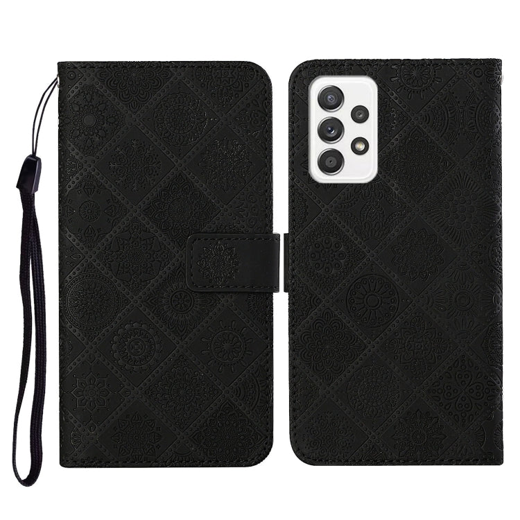 Ethnic Style Embossed Pattern Horizontal Flip Leather Case with Holder & Card Slots & Wallet & Lanyard, For Samsung Galaxy S21 FE, For Samsung Galaxy A52 5G / 4G, For Samsung Galaxy A72 5G / 4G