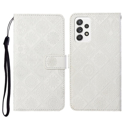Ethnic Style Embossed Pattern Horizontal Flip Leather Case with Holder & Card Slots & Wallet & Lanyard, For Samsung Galaxy S21 FE, For Samsung Galaxy A52 5G / 4G, For Samsung Galaxy A72 5G / 4G