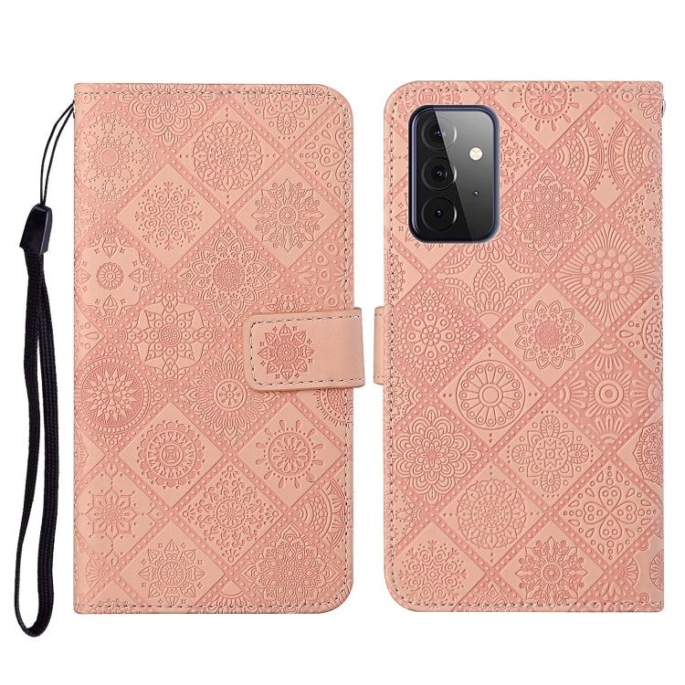 Ethnic Style Embossed Pattern Horizontal Flip Leather Case with Holder & Card Slots & Wallet & Lanyard, For Samsung Galaxy S21 FE, For Samsung Galaxy A52 5G / 4G, For Samsung Galaxy A72 5G / 4G