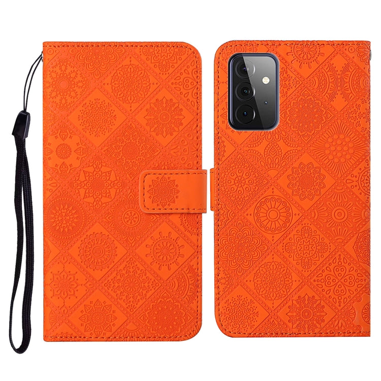 Ethnic Style Embossed Pattern Horizontal Flip Leather Case with Holder & Card Slots & Wallet & Lanyard, For Samsung Galaxy S21 FE, For Samsung Galaxy A52 5G / 4G, For Samsung Galaxy A72 5G / 4G