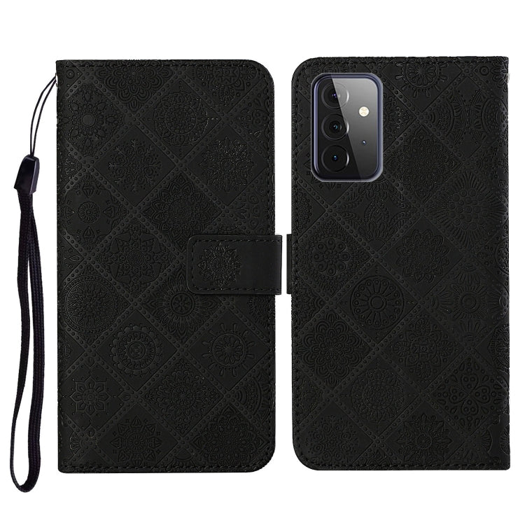 Ethnic Style Embossed Pattern Horizontal Flip Leather Case with Holder & Card Slots & Wallet & Lanyard, For Samsung Galaxy S21 FE, For Samsung Galaxy A52 5G / 4G, For Samsung Galaxy A72 5G / 4G