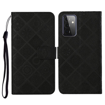 Ethnic Style Embossed Pattern Horizontal Flip Leather Case with Holder & Card Slots & Wallet & Lanyard, For Samsung Galaxy S21 FE, For Samsung Galaxy A52 5G / 4G, For Samsung Galaxy A72 5G / 4G