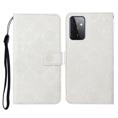 Ethnic Style Embossed Pattern Horizontal Flip Leather Case with Holder & Card Slots & Wallet & Lanyard, For Samsung Galaxy S21 FE, For Samsung Galaxy A52 5G / 4G, For Samsung Galaxy A72 5G / 4G