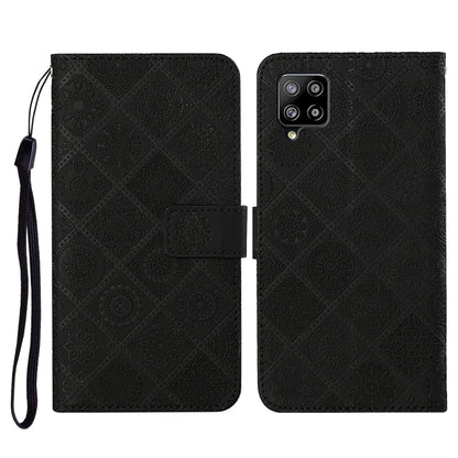 Ethnic Style Embossed Pattern Horizontal Flip Leather Case with Holder & Card Slots & Wallet & Lanyard, For Samsung Galaxy A22  4G, For Samsung Galaxy A22  5G, For Samsung Galaxy A32  4G