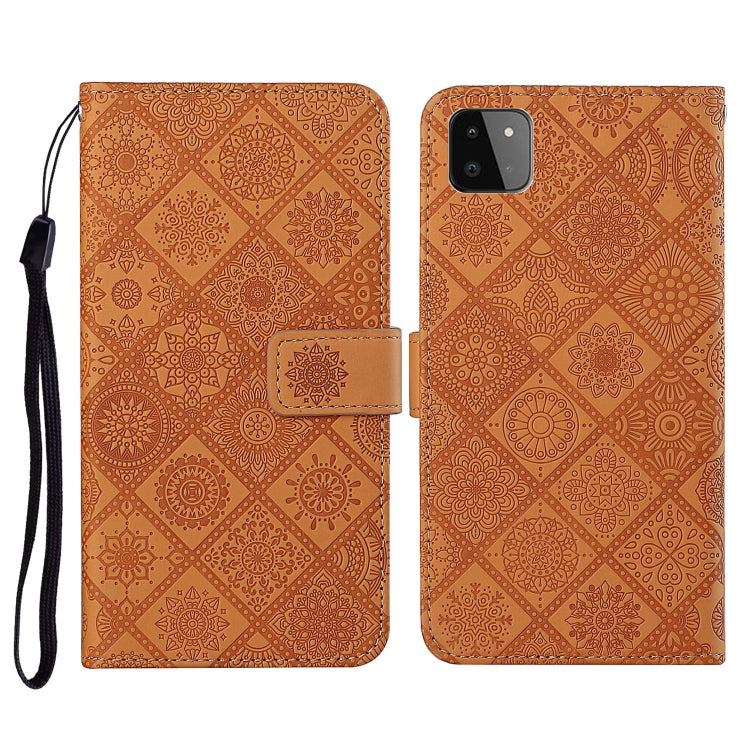 Ethnic Style Embossed Pattern Horizontal Flip Leather Case with Holder & Card Slots & Wallet & Lanyard, For Samsung Galaxy A22  4G, For Samsung Galaxy A22  5G, For Samsung Galaxy A32  4G