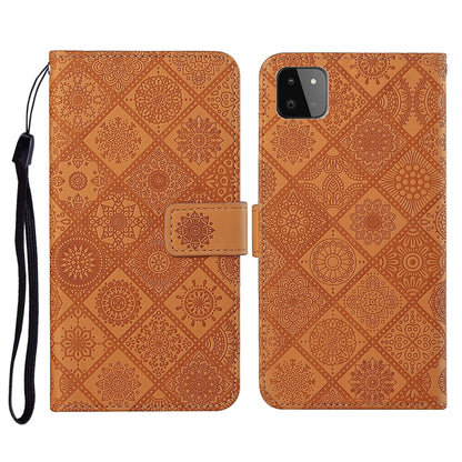 Ethnic Style Embossed Pattern Horizontal Flip Leather Case with Holder & Card Slots & Wallet & Lanyard, For Samsung Galaxy A22  4G, For Samsung Galaxy A22  5G, For Samsung Galaxy A32  4G