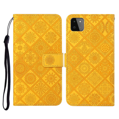Ethnic Style Embossed Pattern Horizontal Flip Leather Case with Holder & Card Slots & Wallet & Lanyard, For Samsung Galaxy A22  4G, For Samsung Galaxy A22  5G, For Samsung Galaxy A32  4G
