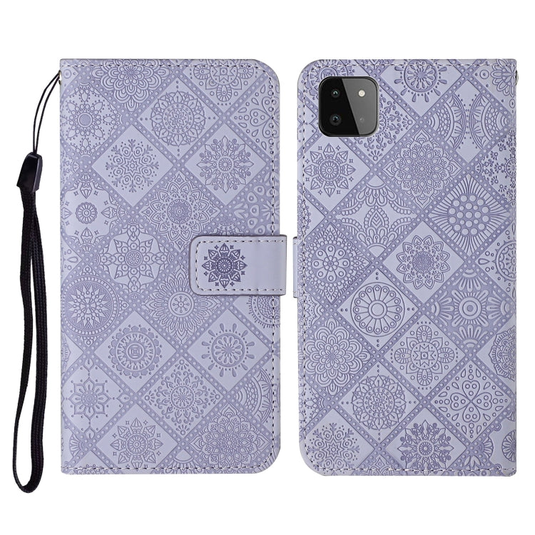 Ethnic Style Embossed Pattern Horizontal Flip Leather Case with Holder & Card Slots & Wallet & Lanyard, For Samsung Galaxy A22  4G, For Samsung Galaxy A22  5G, For Samsung Galaxy A32  4G