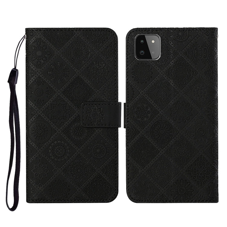 Ethnic Style Embossed Pattern Horizontal Flip Leather Case with Holder & Card Slots & Wallet & Lanyard, For Samsung Galaxy A22  4G, For Samsung Galaxy A22  5G, For Samsung Galaxy A32  4G
