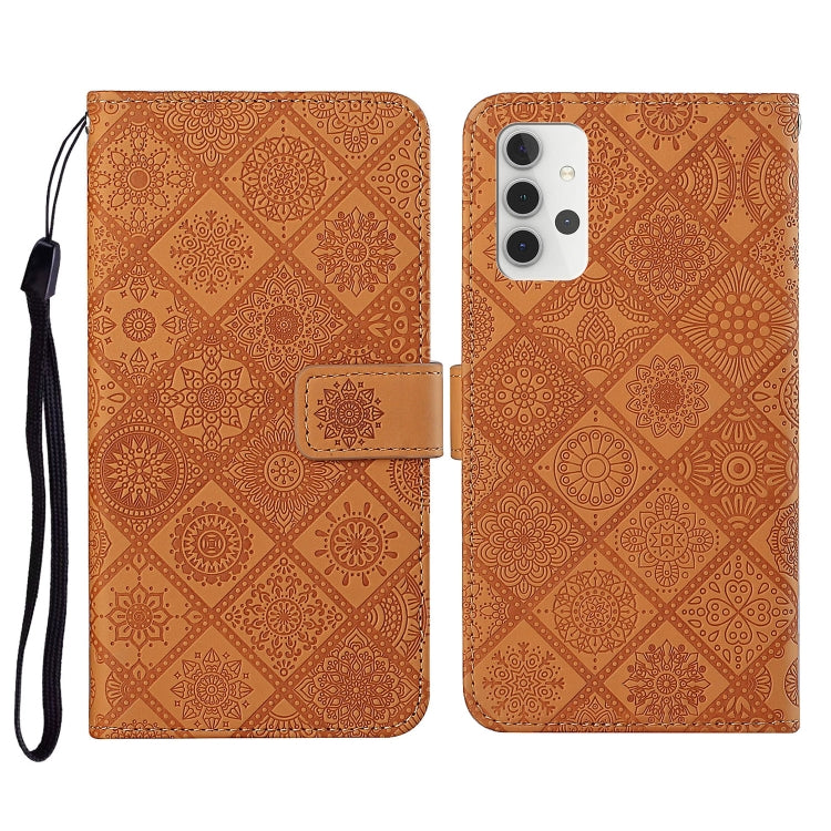 Ethnic Style Embossed Pattern Horizontal Flip Leather Case with Holder & Card Slots & Wallet & Lanyard, For Samsung Galaxy A22  4G, For Samsung Galaxy A22  5G, For Samsung Galaxy A32  4G
