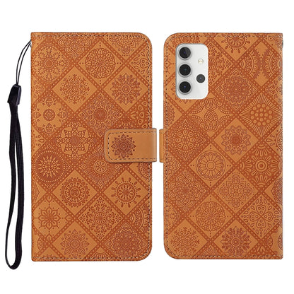 Ethnic Style Embossed Pattern Horizontal Flip Leather Case with Holder & Card Slots & Wallet & Lanyard, For Samsung Galaxy A22  4G, For Samsung Galaxy A22  5G, For Samsung Galaxy A32  4G
