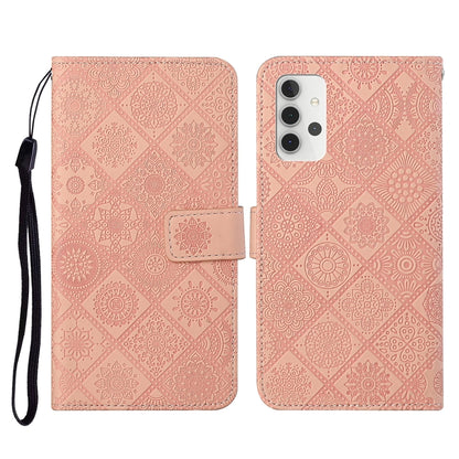 Ethnic Style Embossed Pattern Horizontal Flip Leather Case with Holder & Card Slots & Wallet & Lanyard, For Samsung Galaxy A22  4G, For Samsung Galaxy A22  5G, For Samsung Galaxy A32  4G