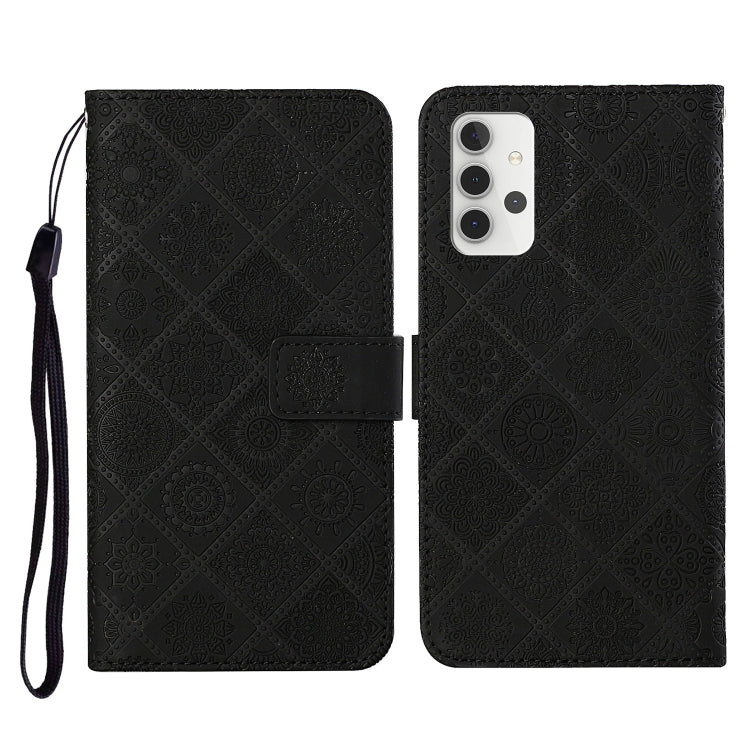 Ethnic Style Embossed Pattern Horizontal Flip Leather Case with Holder & Card Slots & Wallet & Lanyard, For Samsung Galaxy A22  4G, For Samsung Galaxy A22  5G, For Samsung Galaxy A32  4G