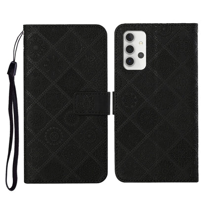 Ethnic Style Embossed Pattern Horizontal Flip Leather Case with Holder & Card Slots & Wallet & Lanyard, For Samsung Galaxy A22  4G, For Samsung Galaxy A22  5G, For Samsung Galaxy A32  4G