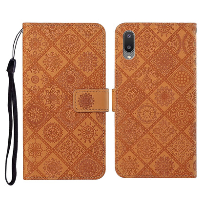 Ethnic Style Embossed Pattern Horizontal Flip Leather Case with Holder & Card Slots & Wallet & Lanyard, For Samsung Galaxy A02, For Samsung Galaxy A02s EU Version