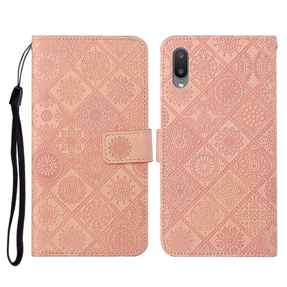 Ethnic Style Embossed Pattern Horizontal Flip Leather Case with Holder & Card Slots & Wallet & Lanyard, For Samsung Galaxy A02, For Samsung Galaxy A02s EU Version
