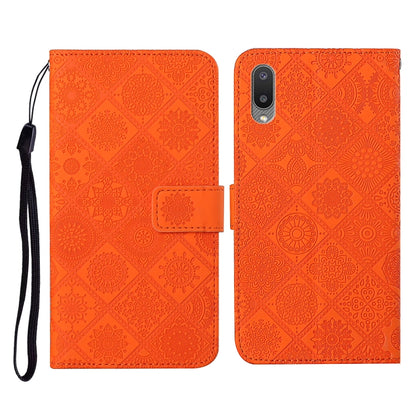 Ethnic Style Embossed Pattern Horizontal Flip Leather Case with Holder & Card Slots & Wallet & Lanyard, For Samsung Galaxy A02, For Samsung Galaxy A02s EU Version