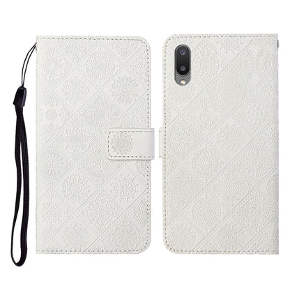 Ethnic Style Embossed Pattern Horizontal Flip Leather Case with Holder & Card Slots & Wallet & Lanyard, For Samsung Galaxy A02, For Samsung Galaxy A02s EU Version