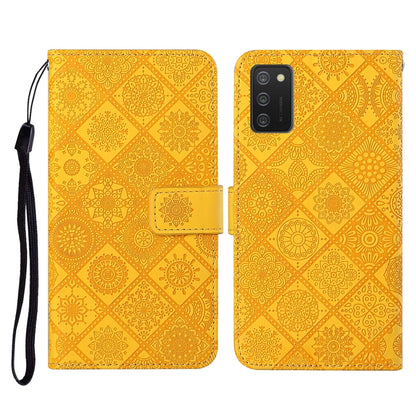 Ethnic Style Embossed Pattern Horizontal Flip Leather Case with Holder & Card Slots & Wallet & Lanyard, For Samsung Galaxy A02, For Samsung Galaxy A02s EU Version