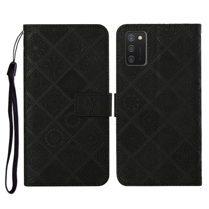 Ethnic Style Embossed Pattern Horizontal Flip Leather Case with Holder & Card Slots & Wallet & Lanyard, For Samsung Galaxy A02, For Samsung Galaxy A02s EU Version