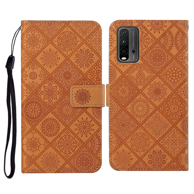 Ethnic Style Embossed Pattern Horizontal Flip Leather Case with Holder & Card Slots & Wallet & Lanyard, For Xiaomi Redmi 9T, For Xiaomi Redmi Note 9T, For vivo Y20
