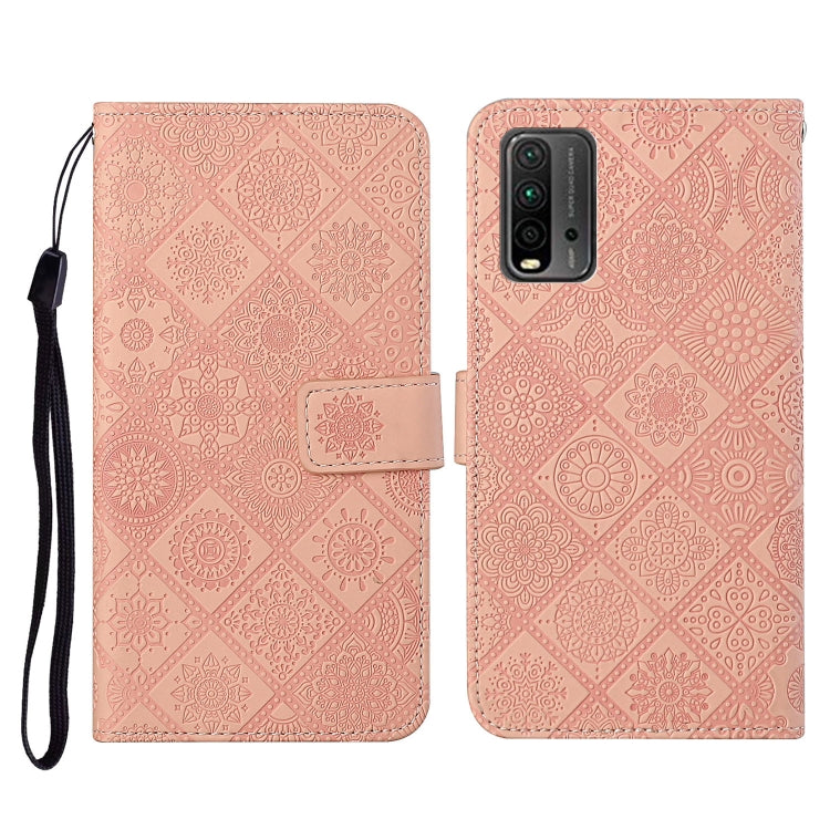 Ethnic Style Embossed Pattern Horizontal Flip Leather Case with Holder & Card Slots & Wallet & Lanyard, For Xiaomi Redmi 9T, For Xiaomi Redmi Note 9T, For vivo Y20